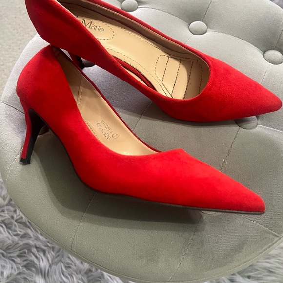 Red Classic Pump Heels - Picture 2 of 8